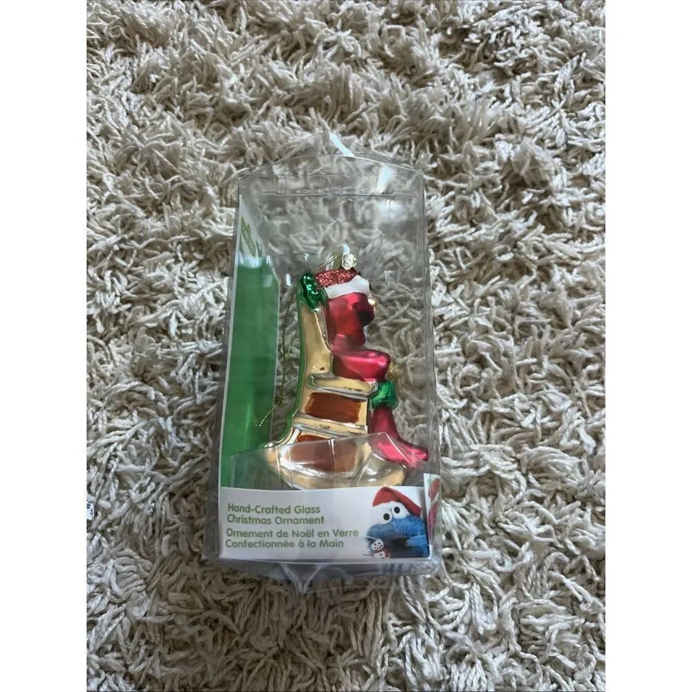 NIB Elmo By Kurt S. Adler Hand Crafted Glass Christmas Ornament
